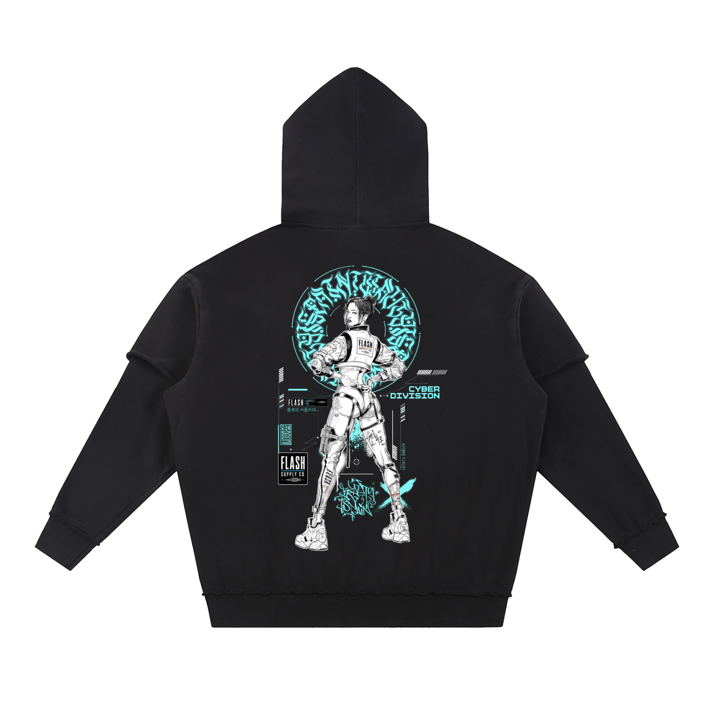Jodie Joy Cyber Division 88 Layered Hoodie — Raymond Chung x Flash Supply Co.