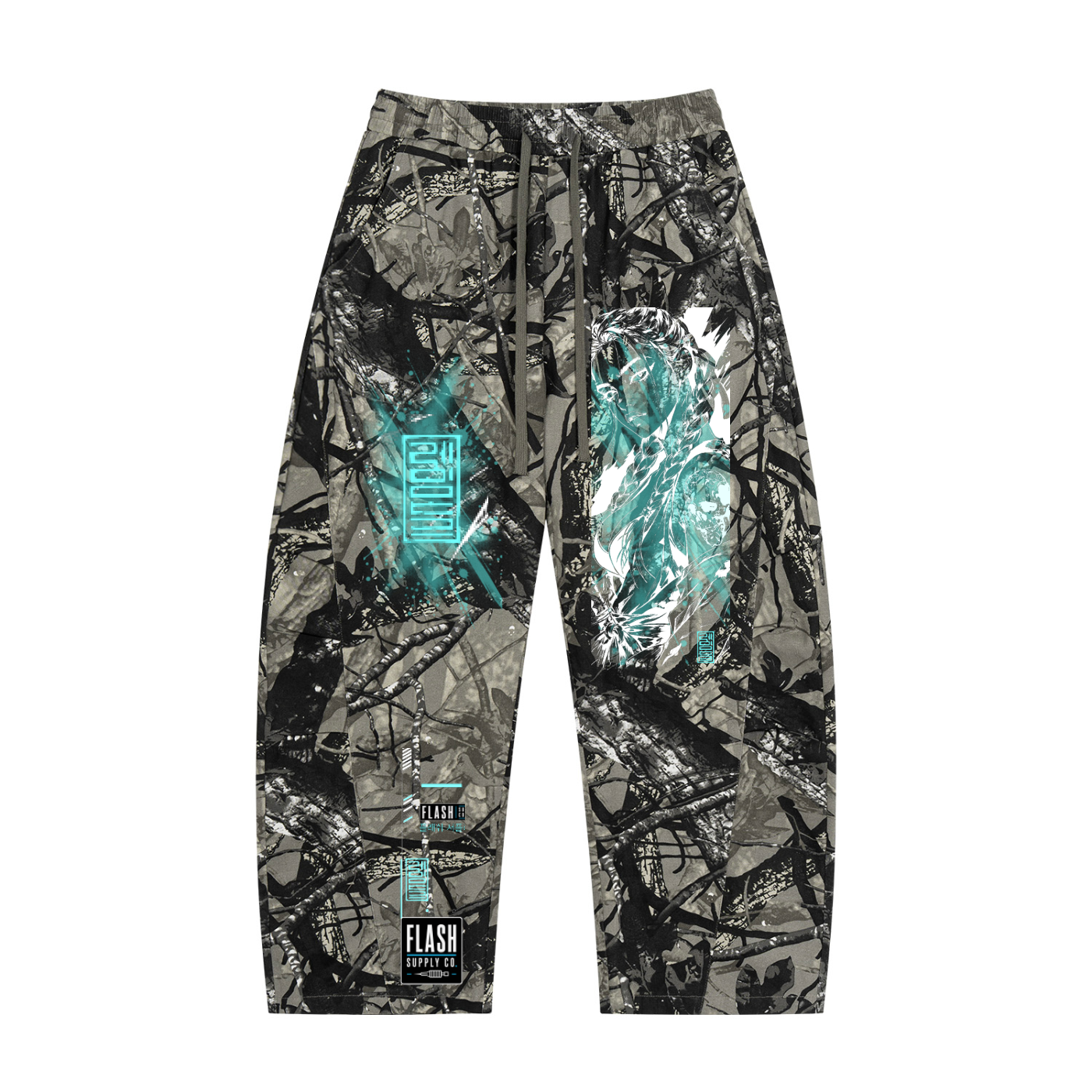Cyber Division: Warrior Within Camo Barrel Pants — Raymond Chung x Flash Supply Co.