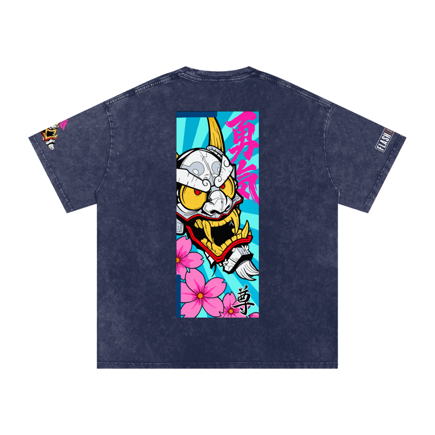 Neon Ronin Snow-Washed Oversized Tee — Thalo Halo x Flash Supply Co.