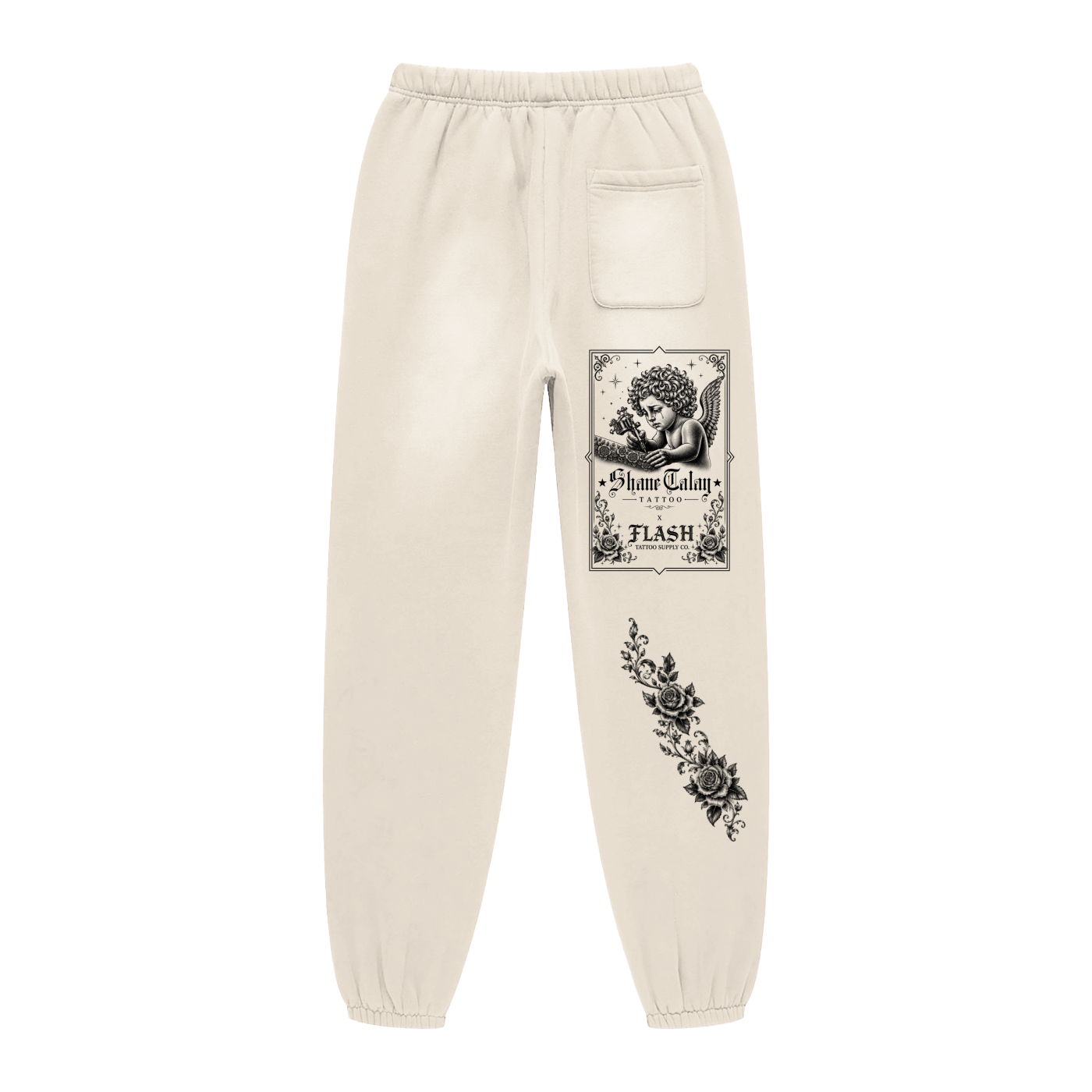 WHITE ON PINK SWEATPANTS · SHANE TALAY