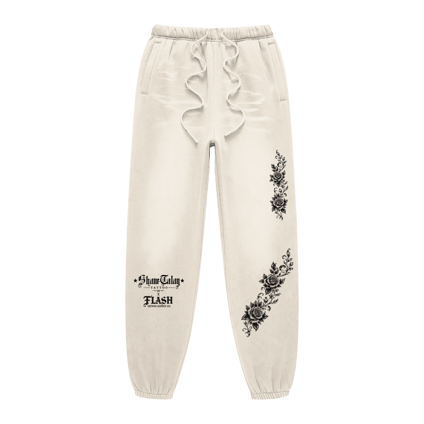 WHITE ON PINK SWEATPANTS · SHANE TALAY