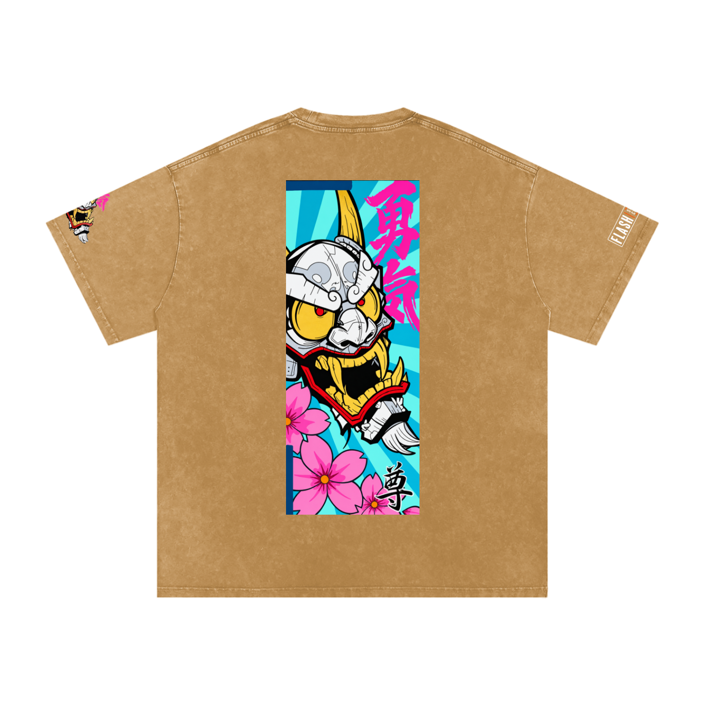 Neon Ronin Snow-Washed Oversized Tee — Thalo Halo x Flash Supply Co.