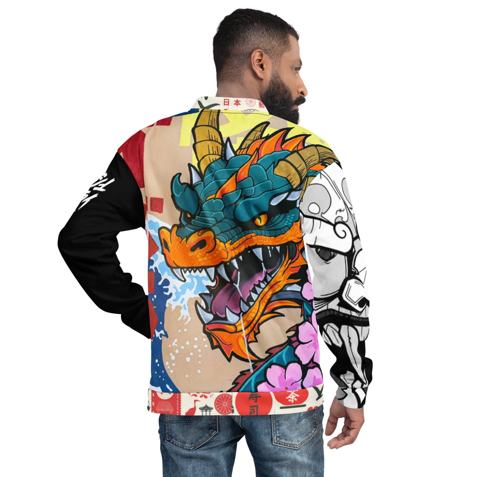 Static Divide All-Over Print Bomber Jacket — Thalo Halo x Flash Supply Co.