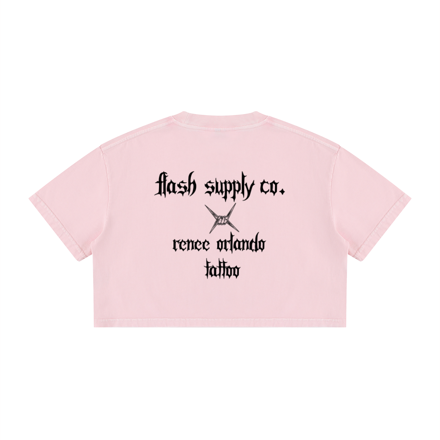 FLASH FANTASIES · MINERAL WASH CROP TEE · RENEE ORLANDO