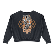Half-Tone Horror Ritual Raw-Edge Crewneck — Nathan Murphy x Flash Supply Co.
