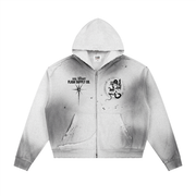 Crowned in Chaos Sun-Faded Zip Hoodie — Amy.tattooer x Flash Supply Co.