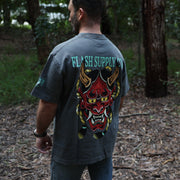 HALF-TONE HORROR HEAVYWEIGHT FRAYED TEE · NATHAN MURPHY