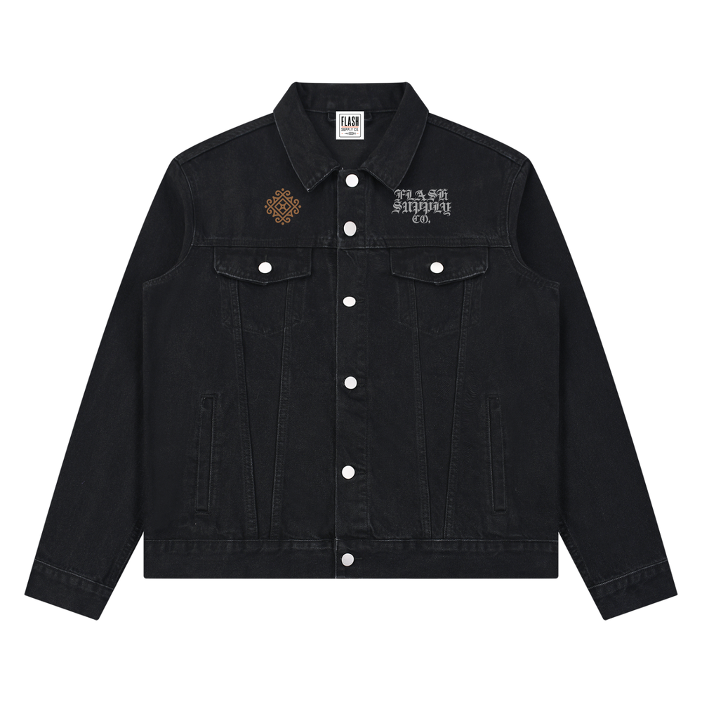 HALF-TONE HORROR DENIM JACKET · NATHAN MURPHY
