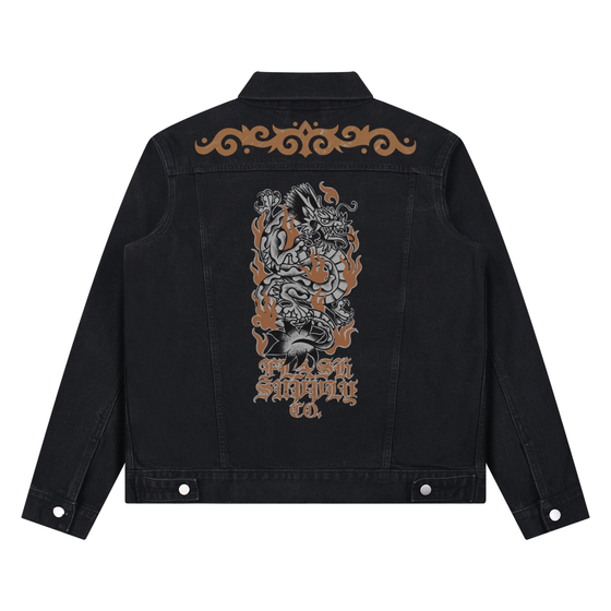 HALF-TONE HORROR DENIM JACKET · NATHAN MURPHY