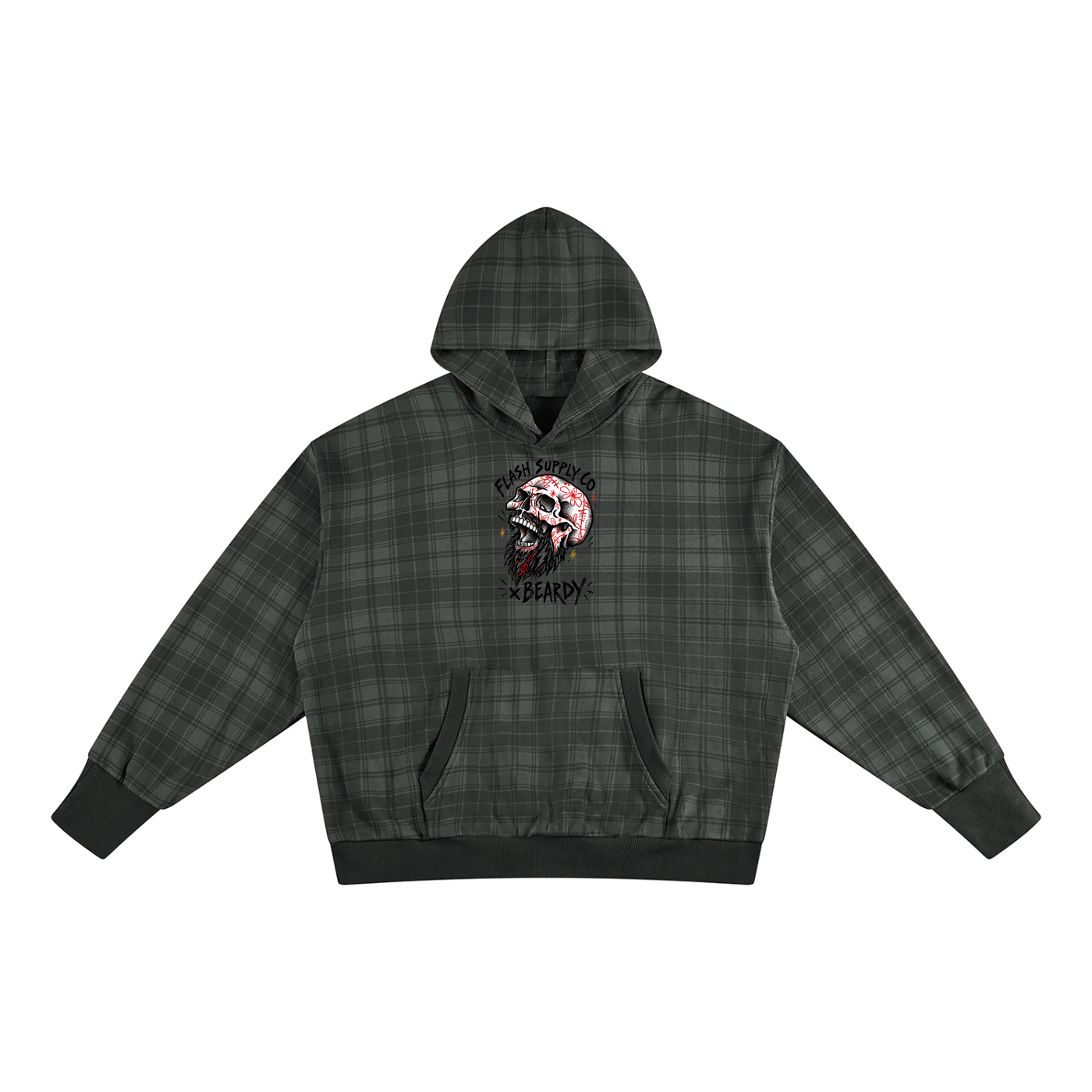 Double Fang Plaid Tracksuit Set — Beardy x Flash Supply Co.