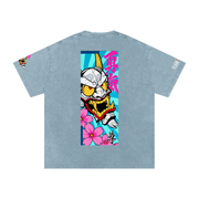 Neon Ronin Snow-Washed Oversized Tee — Thalo Halo x Flash Supply Co.