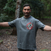 HALF-TONE HORROR HEAVYWEIGHT FRAYED TEE · NATHAN MURPHY