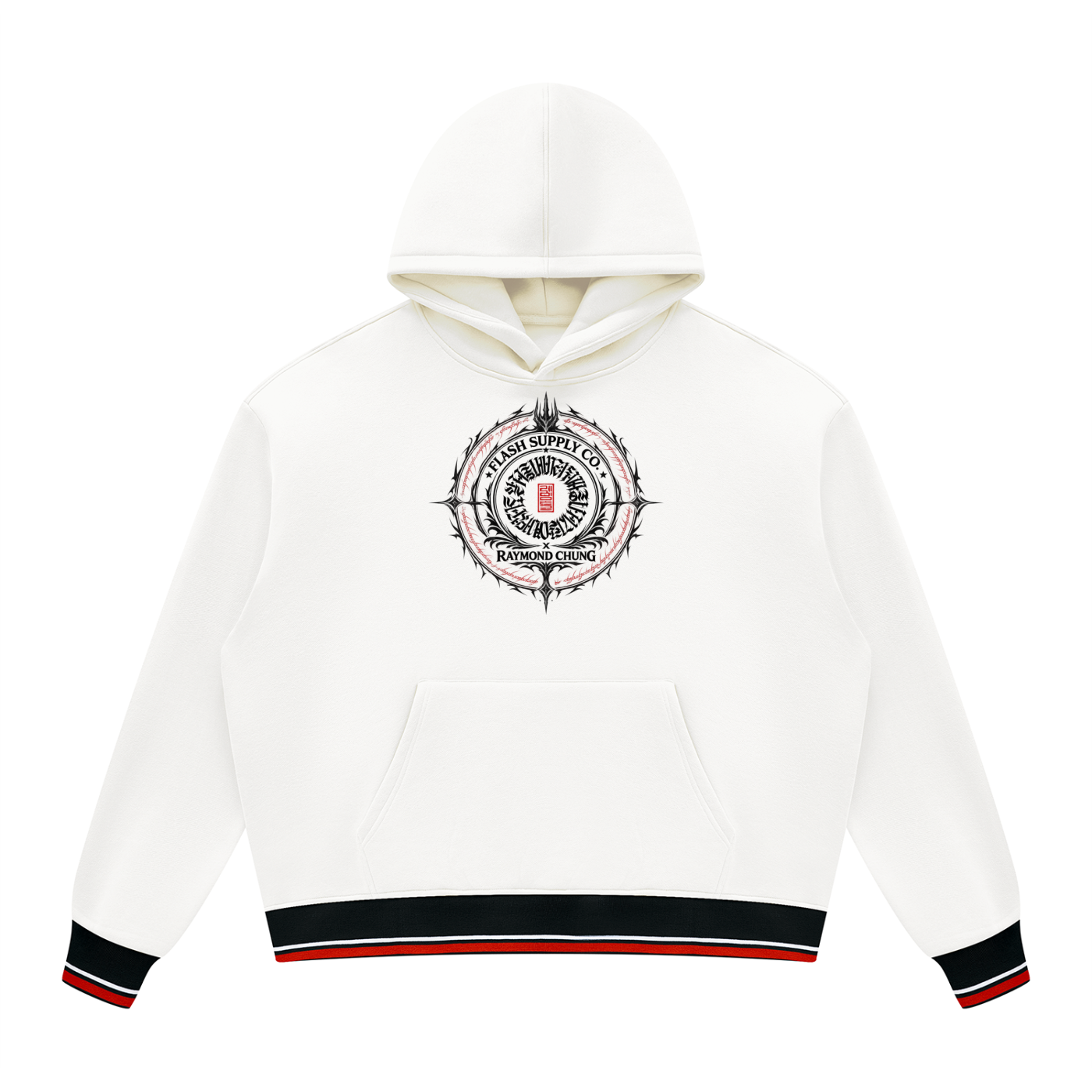 Rule Them All Colour-Block Fleece Hoodie — Raymond Chung x Flash Supply Co.
