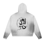 Crowned in Chaos Sun-Faded Zip Hoodie — Amy.tattooer x Flash Supply Co.