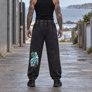 Cyber Division: Warrior Within Snow-Wash Sweatpants — Raymond Chung x Flash Supply Co.