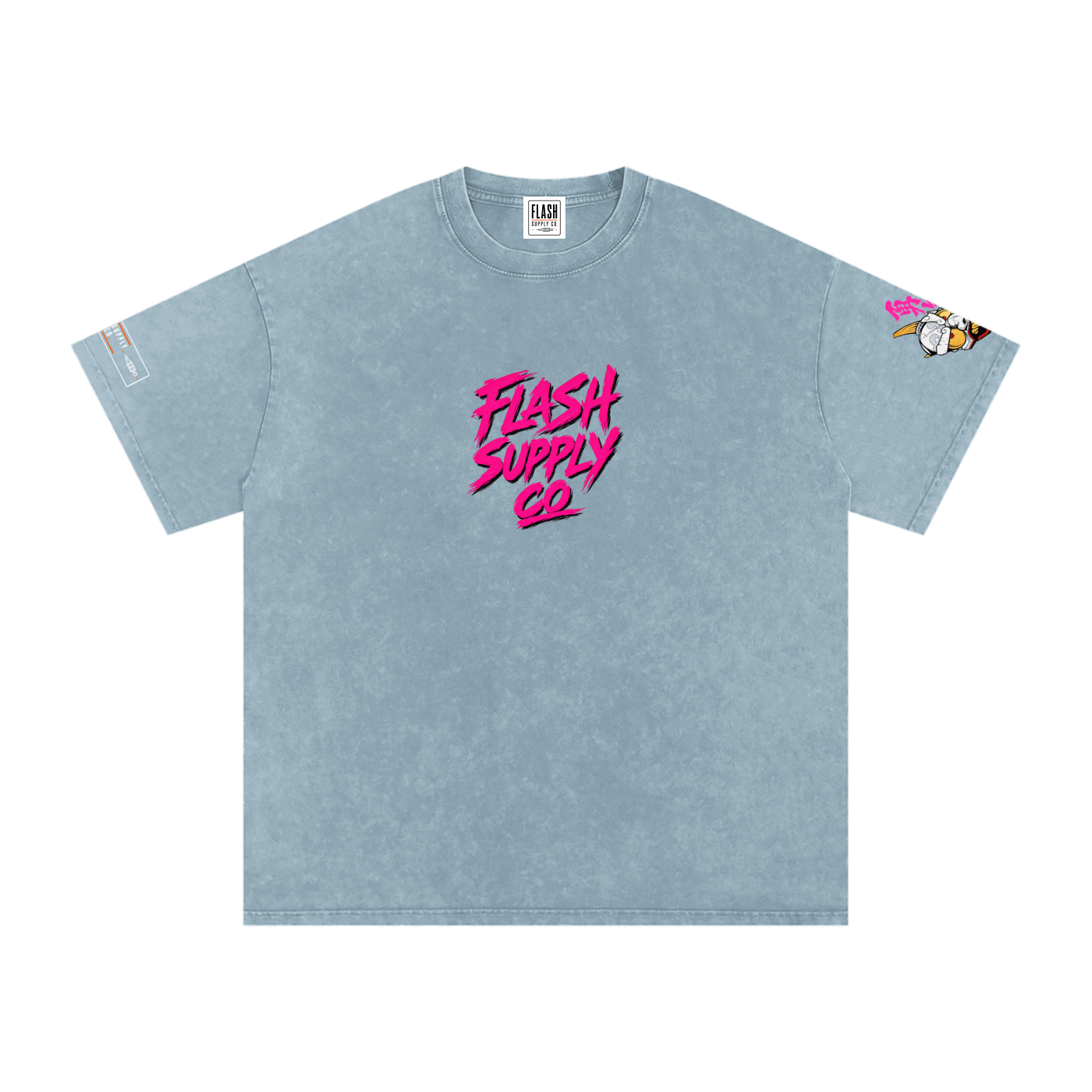 Neon Ronin Snow-Washed Oversized Tee — Thalo Halo x Flash Supply Co.