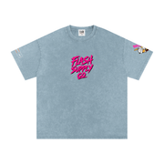 Neon Ronin Snow-Washed Oversized Tee — Thalo Halo x Flash Supply Co.
