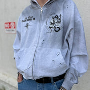 Crowned in Chaos Sun-Faded Zip Hoodie — Amy.tattooer x Flash Supply Co.