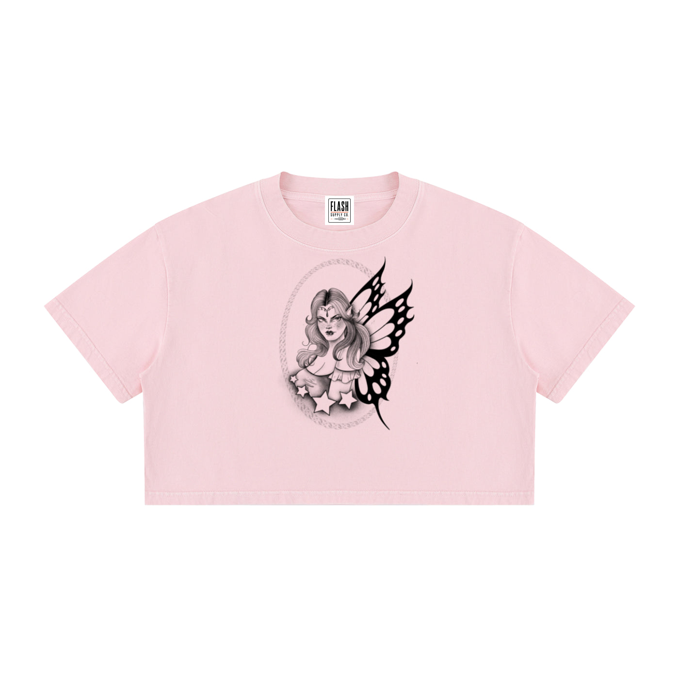FLASH FANTASIES · MINERAL WASH CROP TEE · RENEE ORLANDO