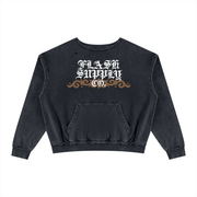 Half-Tone Horror Ritual Raw-Edge Crewneck — Nathan Murphy x Flash Supply Co.