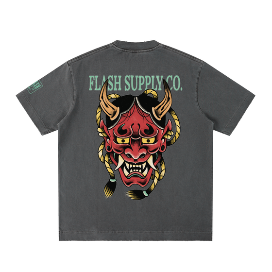 HALF-TONE HORROR HEAVYWEIGHT FRAYED TEE · NATHAN MURPHY