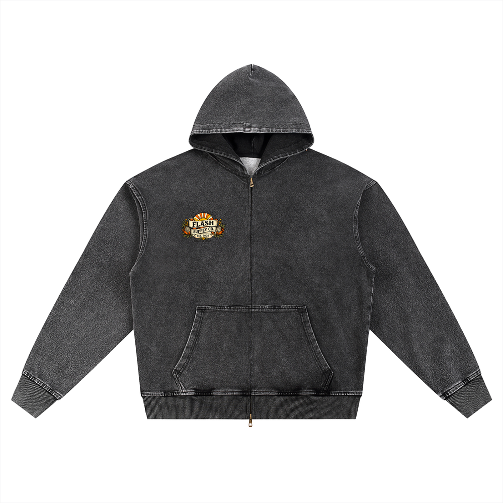 Flash Supply Co. — Rula of the Sula Zip Hoodie | Art by Desmond Fletcher