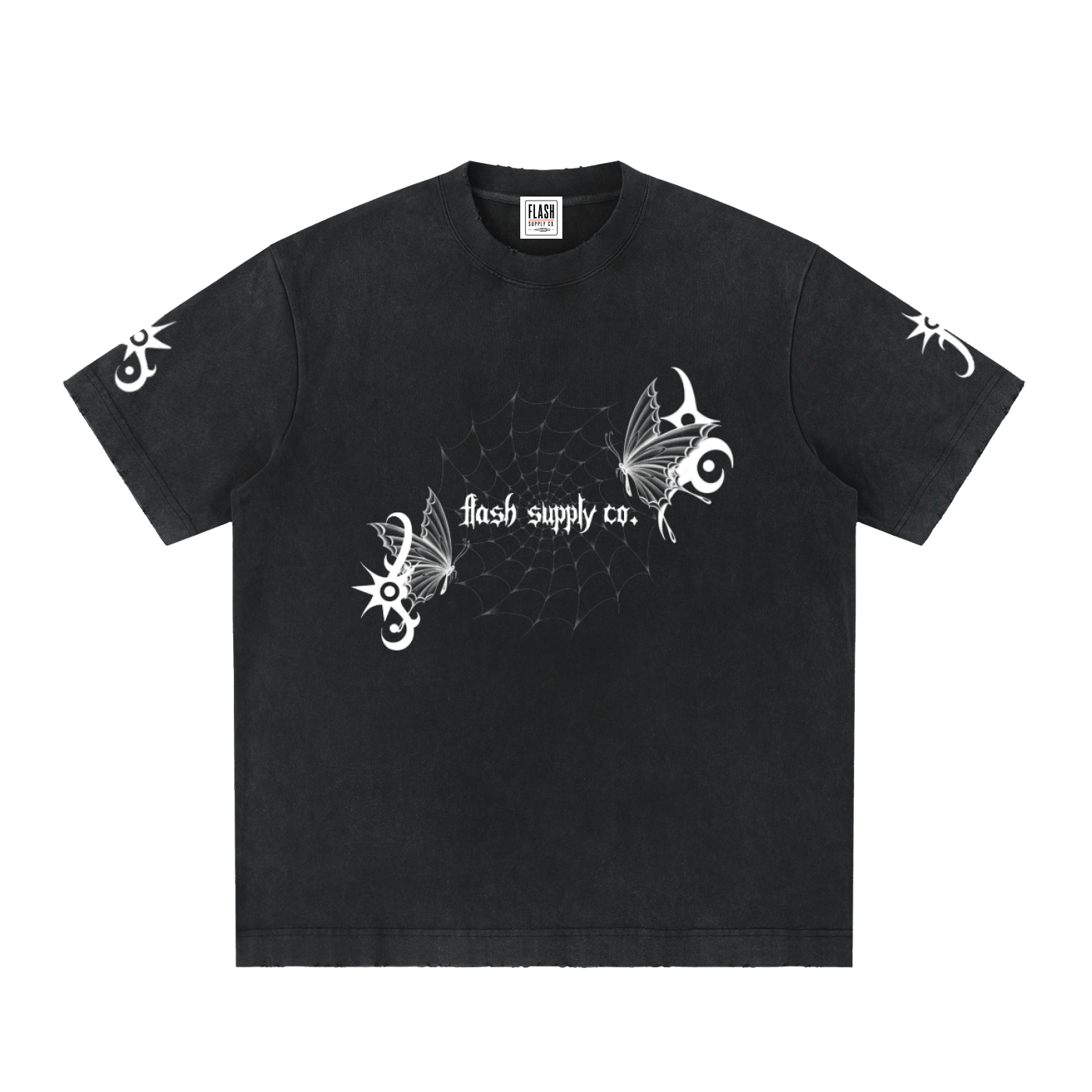 FLASH FANTASIES · HEAVYWEIGHT FRAYED TEE · RENEE ORLANDO