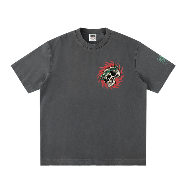HALF-TONE HORROR HEAVYWEIGHT FRAYED TEE · NATHAN MURPHY