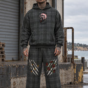 Double Fang Plaid Tracksuit Set — Beardy x Flash Supply Co.