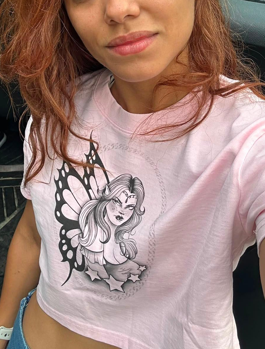 FLASH FANTASIES · MINERAL WASH CROP TEE · RENEE ORLANDO