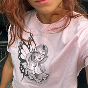 FLASH FANTASIES · MINERAL WASH CROP TEE · RENEE ORLANDO