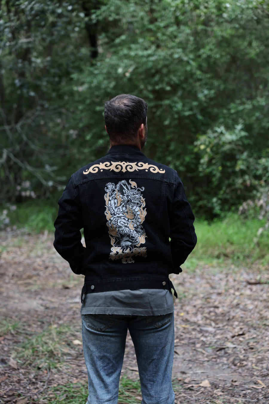 HALF-TONE HORROR DENIM JACKET · NATHAN MURPHY
