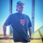 Neon Ronin Snow-Washed Oversized Tee — Thalo Halo x Flash Supply Co.