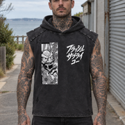 Neon Ronin Snow-Wash Hooded Tank — Thalo Halo x Flash Supply Co.