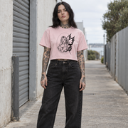 FLASH FANTASIES · MINERAL WASH CROP TEE · RENEE ORLANDO