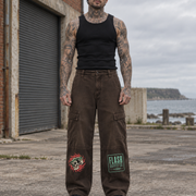 Half-Tone Horror Archive Cargo Pants — Nathan Murphy x Flash Supply Co