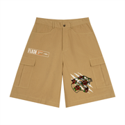 Double Fang Woven Cargo Shorts — Beardy x Flash Supply Co.