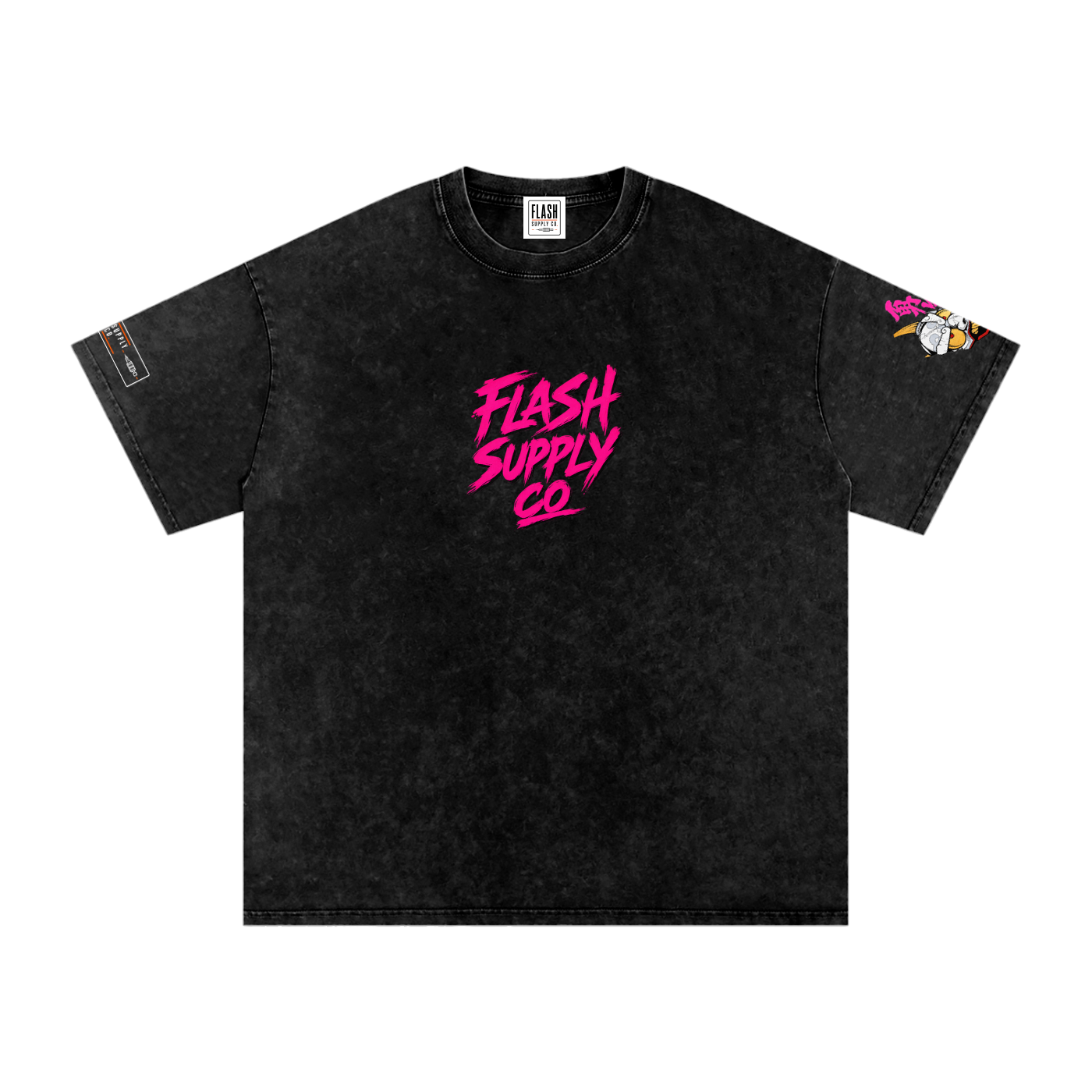 Neon Ronin Snow-Washed Oversized Tee — Thalo Halo x Flash Supply Co.