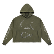 Blind Ecstasy Vintage-Wash Frayed-Hem Hoodie — Amy.tattooer x Flash Supply Co.