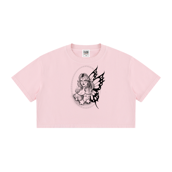 UNTITLED #1 MINERAL WASH CROP TEE · RENEE ORLANDO