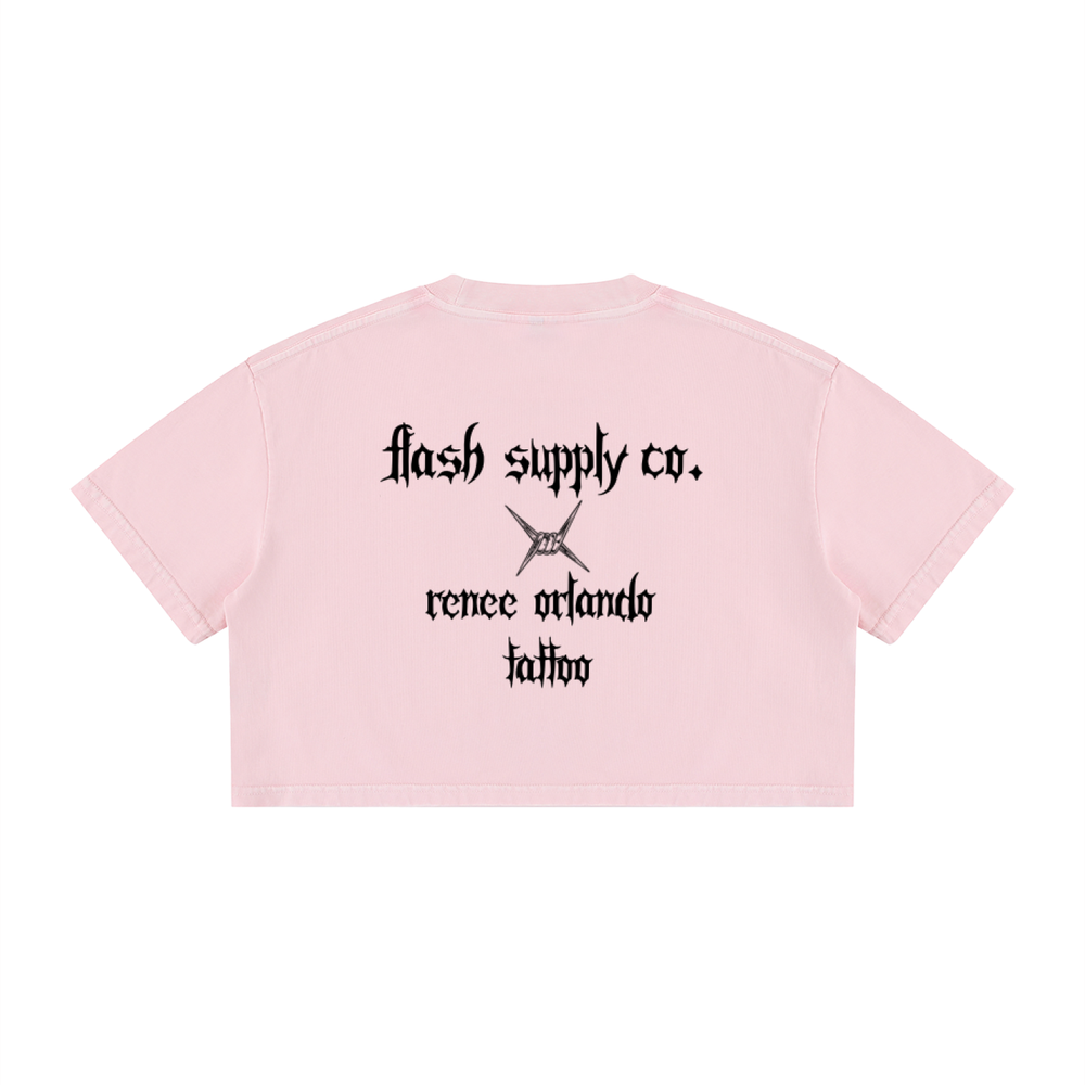 UNTITLED #1 MINERAL WASH CROP TEE · RENEE ORLANDO