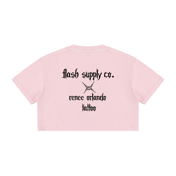 UNTITLED #1 MINERAL WASH CROP TEE · RENEE ORLANDO
