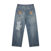 Half-Tone Horror Ritual Vintage-Wash Jeans — Nathan Murphy x Flash Supply Co.