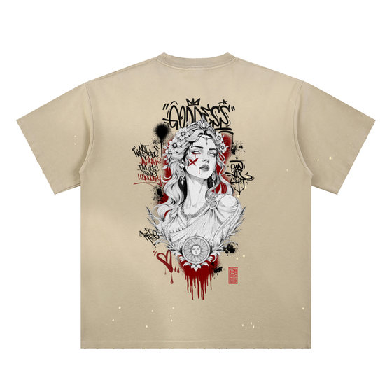 GODDESS PAINT SPLATTER TEE · RAYMOND CHUNG