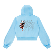 Marked in Motion Vintage-Wash Cropped Zip Hoodie — Beardy x Flash Supply Co.