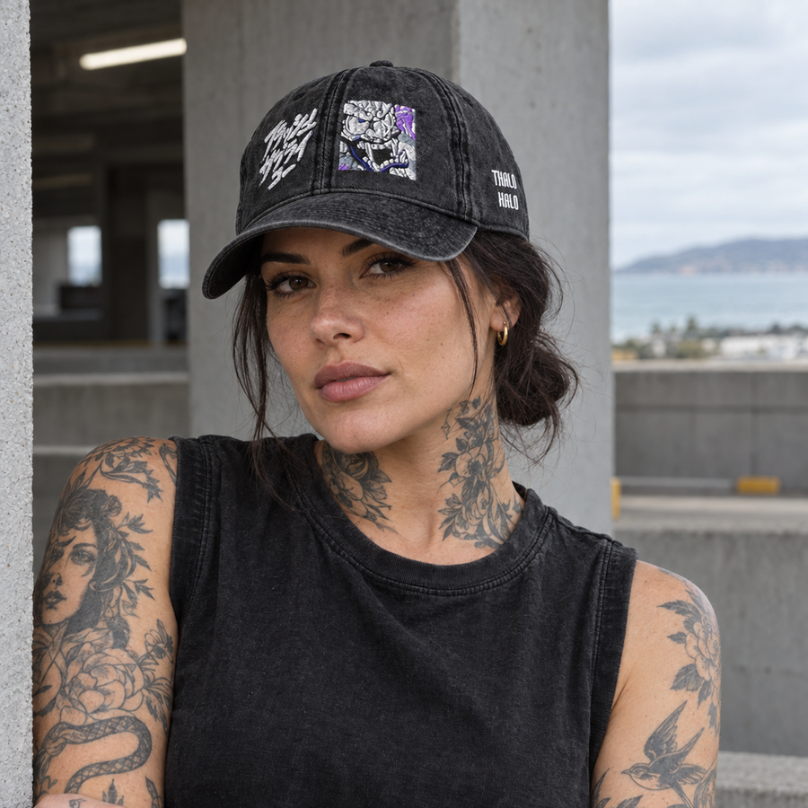 Oni Signal Vintage Embroidered Cap — Thalo Halo x Flash Supply Co.