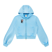 Marked in Motion Vintage-Wash Cropped Zip Hoodie — Beardy x Flash Supply Co.