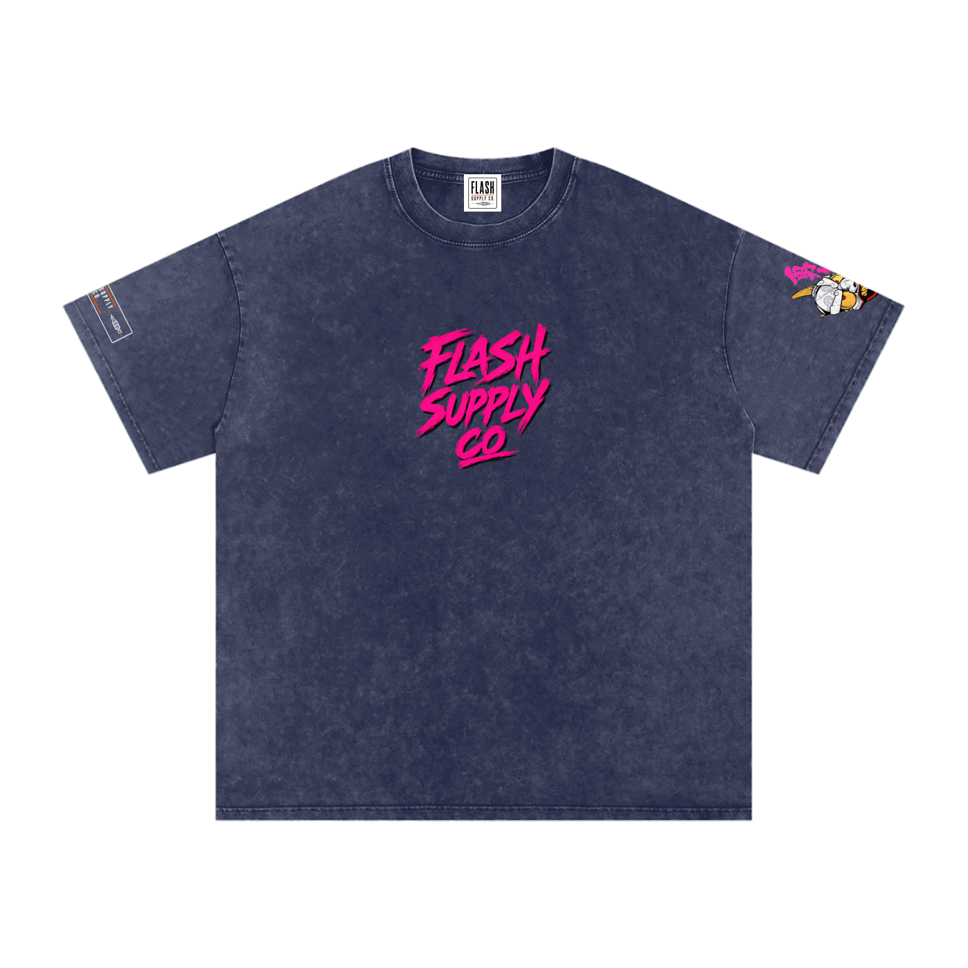 Neon Ronin Snow-Washed Oversized Tee — Thalo Halo x Flash Supply Co.