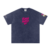 Neon Ronin Snow-Washed Oversized Tee — Thalo Halo x Flash Supply Co.