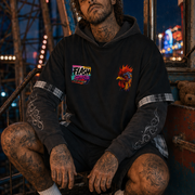 Early Riser Plaid-Panel T-Shirt — Thalo Halo x Flash Supply Co.